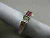 ESTATE 1.82CT DIAMOND & AAA RUBY 18KT WHITE GOLD 3D MULTI SHAPE PYRAMID RING