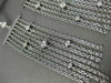 ESTATE LARGE .80CT DIAMOND 14K WHITE GOLD BY THE YARD MULTI ROW HANGING EARRINGS