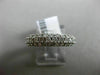 ESTATE 1.10CT DIAMOND 14KT WHITE GOLD 3D THREE ROW PAVE WEDDING ANNIVERSARY RING