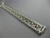 ESTATE WIDE 22.37CT DIAMOND & AAA MULTI COLOR SAPPHIRE 14KT WHITE GOLD BRACELET