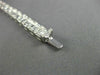ESTATE WIDE 5.58CT ROUND BAGUETTE DIAMOND 18KT WHITE GOLD SQUARE TENNIS BRACELET