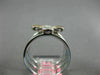 LARGE .40CT WHITE & PINK DIAMOND 18K WHITE & ROSE GOLD FLOWER MULTI ROW FUN RING