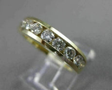 ESTATE 1.95CT DIAMOND 14KT YELLOW GOLD 3D ROUND CHANNEL ANNIVERSARY RING #14573