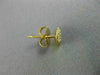 ESTATE SMALL .22CT DIAMOND 18KT YELLOW GOLD 3D ROUND CLUSTER PAVE STUD EARRINGS