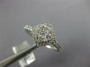 ESTATE .60CT DIAMOND 18KT WHITE GOLD CLUSTER SQUARE GEOMETRICAL FRIENDSHIP RING