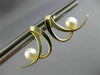 ESTATE AAA SOUTH SEA PEARL 14K YELLOW GOLD 3D DOUBLE ROW HANGING EARRINGS #26234
