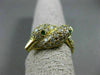 ESTATE WIDE 1.60CT DIAMOND & EMERALD 18K YELLOW GOLD CRISS CROSS BIRD RING 22075
