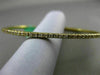 ESTATE .62CT DIAMOND 18KT YELLOW GOLD 3D CLASSIC 2mm FLEXIBLE BANGLE BRACELET