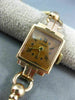 ANTIQUE WIDE LUSSERNA 14KT ROSE GOLD CLASSIC SQUARE SWISS LADIES WATCH #501