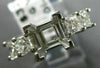 WIDE 1.0CT DIAMOND 14KT WHITE GOLD 3D PRINCESS SEMI MOUNT ENGAGEMENT RING #22408