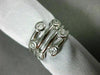 ESTATE WIDE .60CT DIAMOND 14KT WHITE GOLD SIX STONE CRISS CROSS ETOILE FUN RING