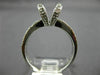 ESTATE WIDE .46CT DIAMOND 14K WHITE GOLD 2 ROW SEMI MOUNT ENGAGEMENT RING #19591