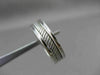 ESTATE WIDE 14KT WHITE GOLD ROPE & SHINY WEDDING ANNIVERSARY RING 5mm #23163