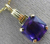 ESTATE 1.50CT AAA AMETHYST 14KT YELLOW GOLD 3D SOLITAIRE FLOATING PENDANT #26240