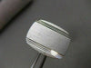 ANTIQUE LARGE 14K WHITE GOLD RECTANGLE ENGRAVABLE MONOGRAM CUFFLINKS 20MM #2091