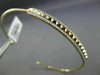 ESTATE LARGE .26CT DIAMOND 14KT YELLOW GOLD 3D PYRAMID SPIKE FUN BANGLE BRACELET