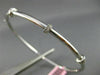 ESTATE .30CT DIAMOND 14KT WHITE GOLD PAST PRESENT FUTURE CIRCLE BANGLE BRACELET