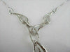 ESTATE 1.45CT DIAMOND 18KT WHITE GOLD ROUND ETOILE LOVE DESIGN DROP NECKLACE