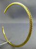 ESTATE 1.1CT DIAMOND 14K YELLOW GOLD CLASSIC SEMI ETERNITY ROUND BANGLE BRACELET