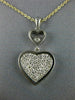 ESTATE .48CT DIAMOND 18K TWO TONE GOLD CLASSIC DOUBLE HEART JOURNEY LOVE PENDANT