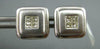 ESTATE LARGE .65CT DIAMOND 14KT WHITE GOLD 3D PRINCESS SQUARE STUD EARRINGS #743