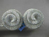ESTATE MASSIVE 5.98CT DIAMOND 14KT WHITE GOLD 3D SWIRL CLIP ON EARRINGS F/G VVS