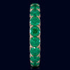 3.60CT AAA EMERALD 14KT ROSE GOLD 3D CLASSIC SHARED PRONG ETERNITY FUN LOVE RING