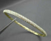 ESTATE 1.71CT DIAMOND 14KT YELLOW GOLD 3mm CLASSIC THREE ROW PAVE BANGLE F/G VS