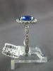 WIDE 2.57CT DIAMOND & AAA SAPPHIRE 14KT WHITE GOLD OVAL & ROUND ENGAGEMENT RING