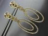 ESTATE LARGE 3.21CT DIAMOND 18KT YELLOW GOLD 3D OVAL CHANDELIER HANGING EARRINGS