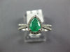 .89CT DIAMOND & AAA EMERALD 14KT WHITE GOLD 3D PEAR SHAPE & ROUND HALO LOVE RING