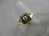 ESTATE WIDE .20CT OLD MINE DIAMOND 14K 2 TONE GOLD SQUARE ENGAGEMENT RING #19273