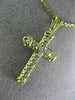ANTIQUE .30CT DIAMOND 14KT YELLOW GOLD 3D CLASSIC CROSS FLOATING PENDANT #2891