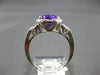 3.34CT DIAMOND & AAA AMETHYST 14KT WHITE GOLD OVAL & ROUND HALO FRIENDSHIP RING