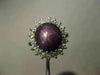 ESTATE MASSIVE 13.5CT DIAMOND & AAA PURPLE STAR SAPPHIRE 14K WHITE GOLD FUN RING