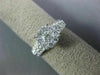 ESTATE 1.0CT DIAMOND 14KT WHITE GOLD 3D CLUSTER SEMI ETERNITY ENGAGEMENT RING
