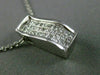 ESTATE .50CT DIAMOND 14KT WHITE GOLD 3D INVISIBLE PRINCESS WAVE PENDANT #14792