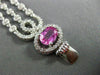 ESTATE WIDE 8.31CT DIAMOND & PINK SAPPHIRE 18K WHITE GOLD 3D MULTI ROW BRACELET