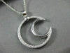 ESTATE .80CTW DIAMOND ROUND MOON 14KT WHITE GOLD PENDANT 28MM X 23MM #21919