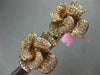 ESTATE LARGE 2.51CT DIAMOND 18KT ROSE GOLD 3D HANDCRATED FLOWER CLIP ON EARRINGS