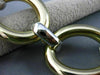 ESTATE WIDE LONG 1.50CT DIAMOND 14K WHITE & YELLOW GOLD 3D CLASSIC OVAL BRACELET