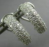 WIDE 1.0CT DIAMOND 14KT WHITE GOLD 3D MULTI ROW SEMI HOOP CLIP ON EARRINGS 26652