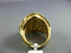 ESTATE LARGE 4.49CT DIAMOND YELLOW SAPPHIRE 18KT YELLOW GOLD MULTI WAVE FUN RING