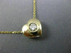ESTATE .15CT DIAMOND 14KT YELLOW GOLD 3D CLASSIC SOLITAIRE HEART PENDANT #14337