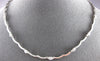 ESTATE 1.50CT DIAMOND 18KT WHITE GOLD 3D BY THE YARD THREE STONE NECKLACE #10778