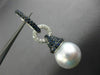 LARGE 1.57CT DIAMOND AAA SAPPHIRE & SOUTH SEA PEARL 18KT WHITE GOLD 3D EARRINGS