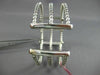 ESTATE LARGE .65CT DIAMOND 14KT WHITE GOLD MULTI ROW OPEN SQUARE BANGLE BRACELET