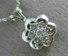 ESTATE .45CT DIAMOND 14KT WHITE GOLD FLOATING BEZEL CLUSTER FLOWER PENDANT #6378
