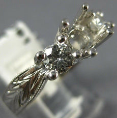 .40CT DIAMOND 18K WHITE GOLD ROUND 3 STONE SEMI MOUNT ENGAGEMENT RING #21091