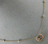 ESTATE .88CT DIAMOND & AAA MORGANITE 14KT ROSE GOLD CLASSIC BY THE YARD NECKLACE